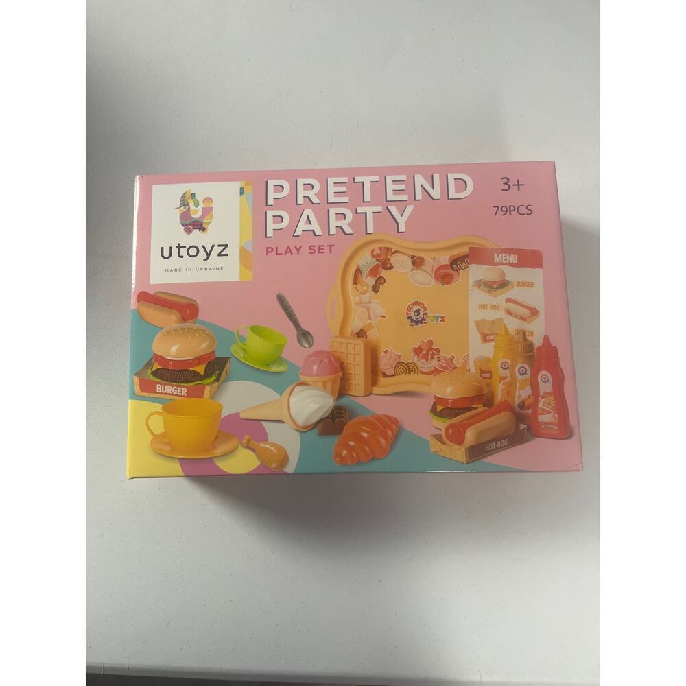 New!!!!!! Pretend Play Kitchen Toys 79 PCS Cookware With Play Street Food